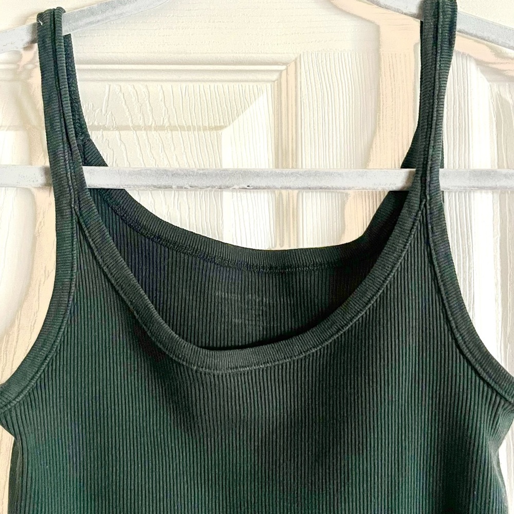 brandy melville forest green tank top!